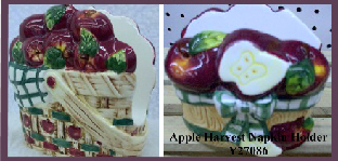 Apples In Basket & Apple Harvest  Napkin Holder Assortment